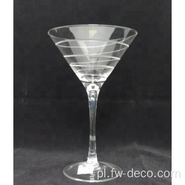 Niestandardowe koktajle krystalicznie przezroczyste łodygi Martini Glass
